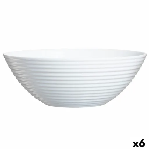 Saladeira Luminarc Harena Branco Vidro (Ø 27,3 cm) (6 Unidades)