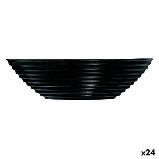 Tigela Luminarc Harena Negro Preto Vidro 16 cm (24 Unidades)