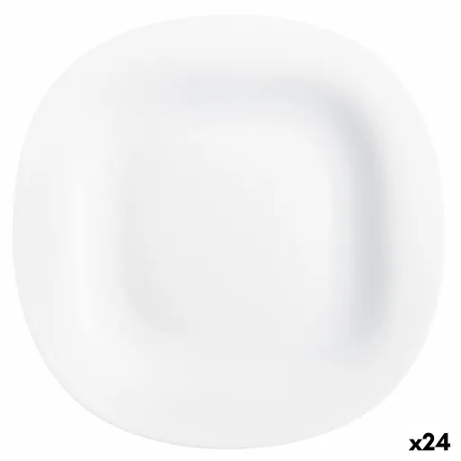 Prato de Jantar Luminarc Carine Blanco Branco Vidro Ø 26 cm (24 Unidades)