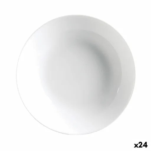 Prato Fundo Luminarc Diwali 20 cm Branco Vidro (24 Unidades)