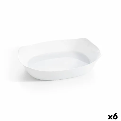 Recipiente de Cozinha Luminarc Smart Cuisine Retangular Branco Vidro 38 x 27 cm (6 Unidades)