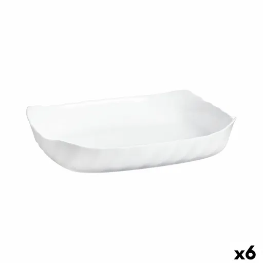 Recipiente de Cozinha Luminarc Smart Cuisine Retangular Branco Vidro 33 x 27 cm (6 Unidades)