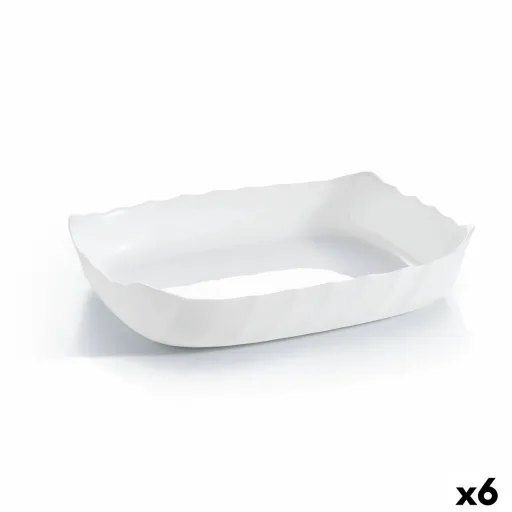 Recipiente de Cozinha Luminarc Smart Cuisine Retangular Branco Vidro 29 x 30 cm (6 Unidades)