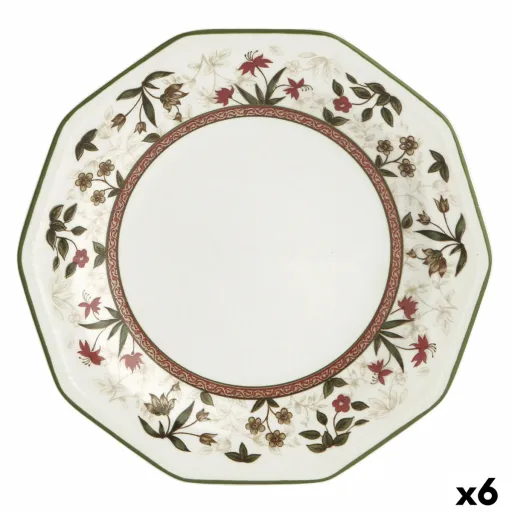 Prato para Sobremesas Queen´s By Churchill Assam Floral Cerâmica Servies Ø 20,5 cm (6 Unidades)