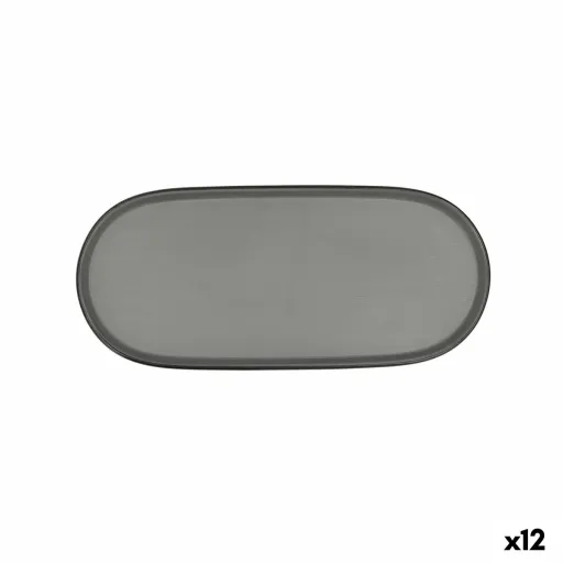 Bandeja de Aperitivos Bidasoa Gio Cinzento Plástico 28 x 12 cm (12 Unidades)