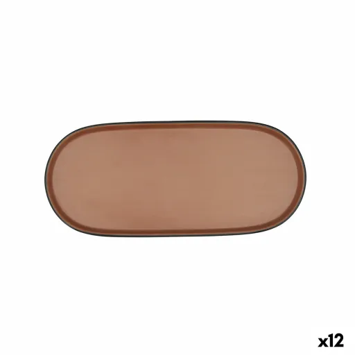 Bandeja de Aperitivos Bidasoa Gio Castanho Plástico 28 x 12 cm (12 Unidades)