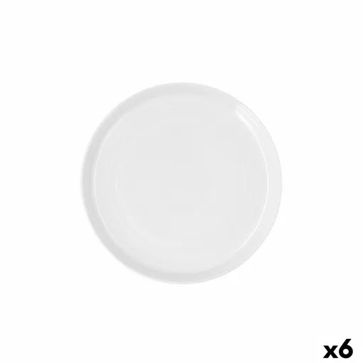 Prato de Jantar Ariane Artisan Branco Cerâmica Ø 27 cm (6 Unidades)