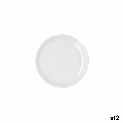 Prato de Jantar Ariane Artisan Branco Cerâmica Ø 21 cm (12 Unidades)