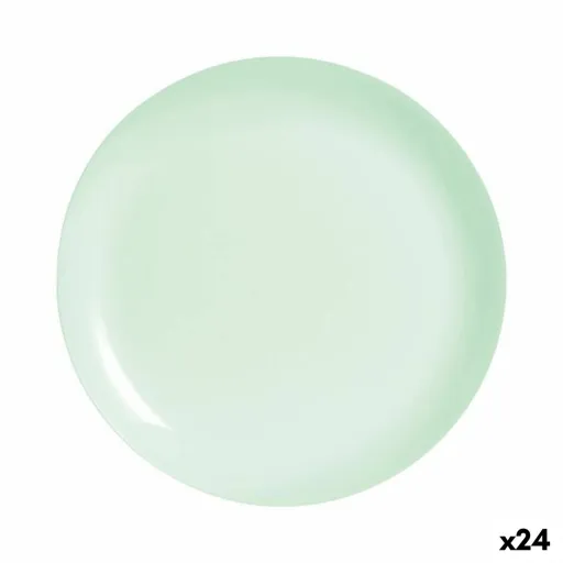 Prato de Jantar Luminarc Diwali Paradise Verde Vidro 25 cm (24 Unidades)