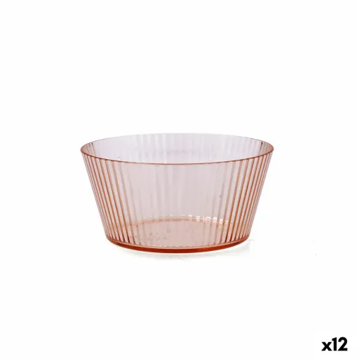 Tigela Quid Sunset Coral Plástico 15 cm (12 Unidades)