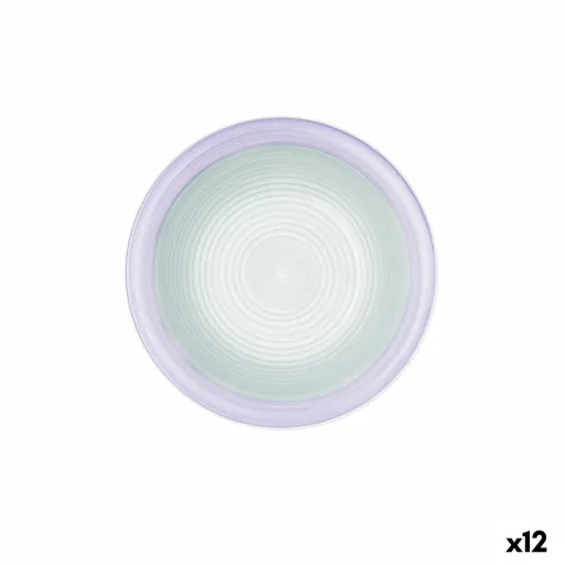 Prato Fundo Quid Kaleido Verde Roxo Cerâmica 21,5 cm (12 Unidades)