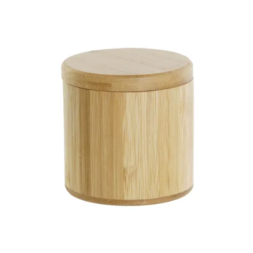 Saleiro com Tampa DKD Home Decor Natural Bambu 8,5 x 8,5 x 8,5 cm