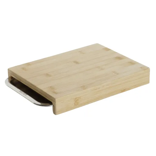 Tábua de Corte DKD Home Decor Natural Bambu Aço Inoxidável 28 x 21,5 x 4,2 cm