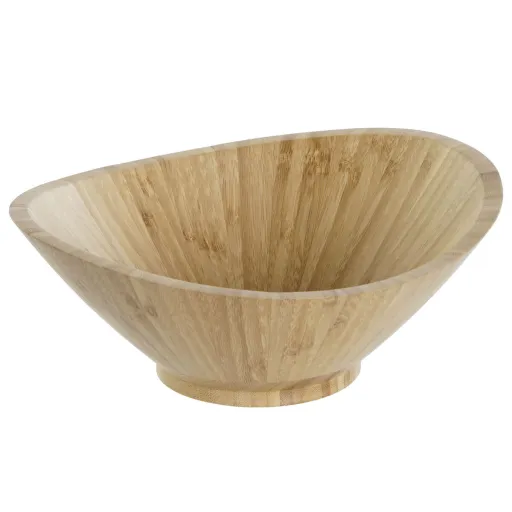 Tigela DKD Home Decor Natural Bambu 24,6 x 22,5 x 9,5 cm