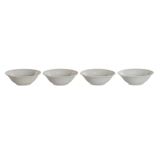 Conjunto de Tigelas DKD Home Decor Branco Porcelana 17 x 17 x 7 cm