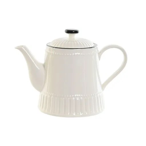 Bule Home ESPRIT Branco Preto Porcelana 1 L