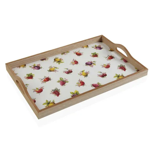 Bandeja de Aperitivos Versa Strawberry Madeira MDF (30 x 5 x 45 cm)