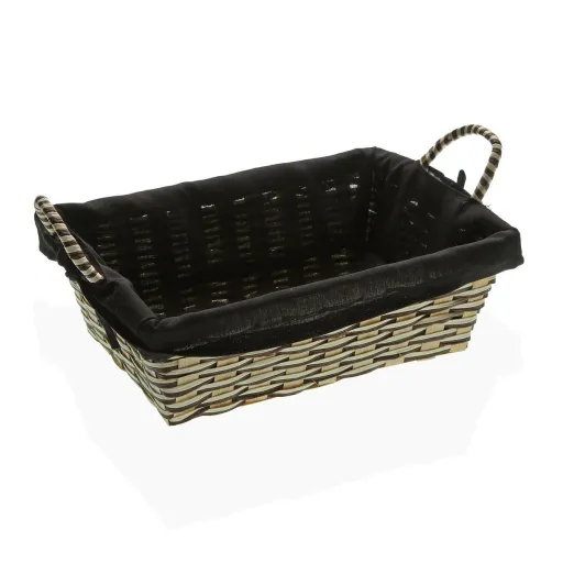 Cesto para Pão Versa Preto Bambu Algas Marinhas (19 x 9 x 27 cm)