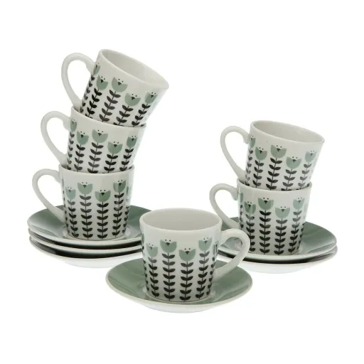 Conjunto de 6 Chávenas com Prato Versa Erna Porcelana