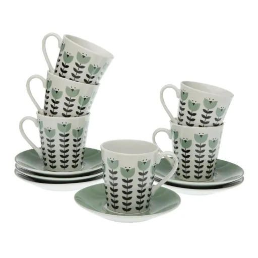 Conjunto de 6 Chávenas com Prato Versa Erna Porcelana