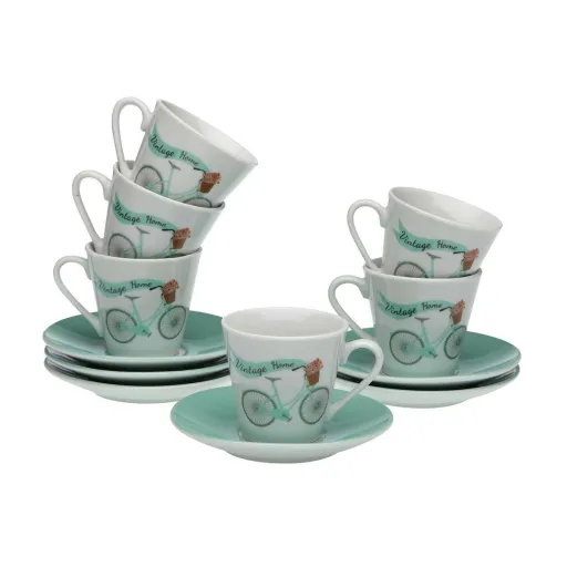 Conjunto de Chávenas de Café Versa Bicicleta 6 Unidades Porcelana