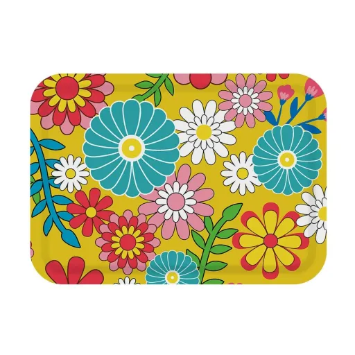 Tabuleiro Versa Amarelo Polietileno RPET 27 x 2,2 x 38 cm Bloemen