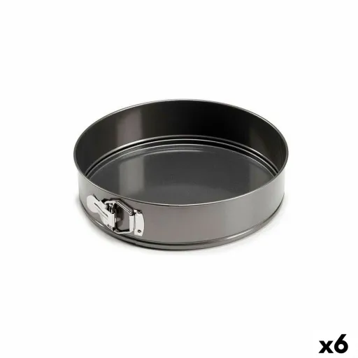 Molde Desmontável Cinzento Escuro Metal Aço com Carbono 28 x 6,5 x 28,5 cm (6 Unidades)