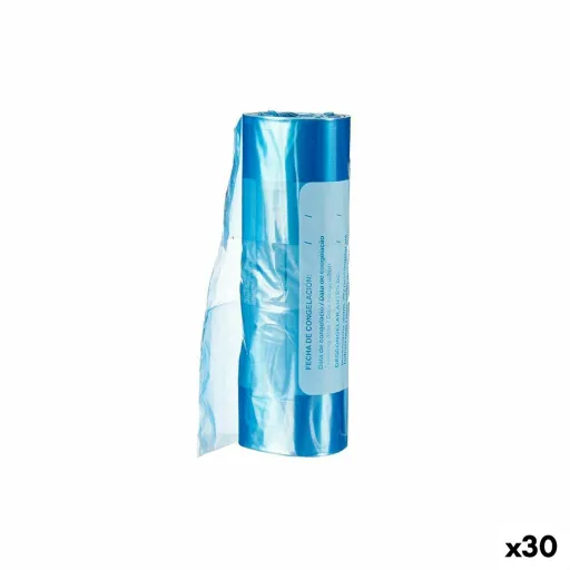 Saco para Congelador 22 x 35 cm Azul Polietileno 30 Unidades