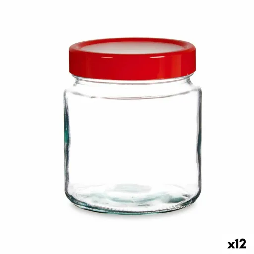 Bote Vermelho Transparente Vidro Polipropileno (1 L) (12 Unidades)