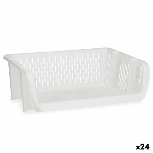 Cesta para Verduras Branco Polipropileno (30 x 13,5 x 38,7 cm) (24 Unidades)