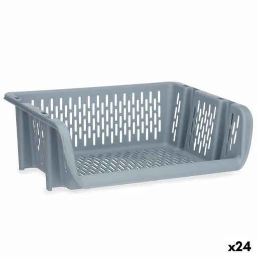 Cesta para Verduras Cinzento Polipropileno (30 x 13,5 x 38,7 cm) (24 Unidades)