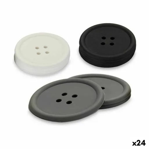 Base para Copos Botão Conjunto Silicone (24 Unidades)