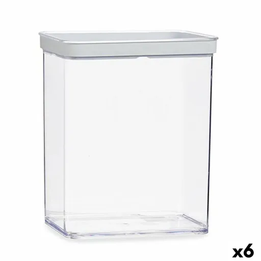 Frasco Transparente Silicone Poliestireno ABS 3,3 L 10,5 x 23,7 x 21 cm (6 Unidades)