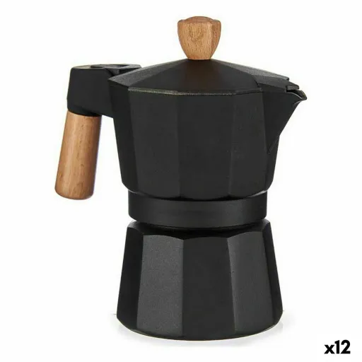 Cafeteira Italiana A611BQ-3 T Castanho Preto Madeira Alumínio 150 ml (12 Unidades)