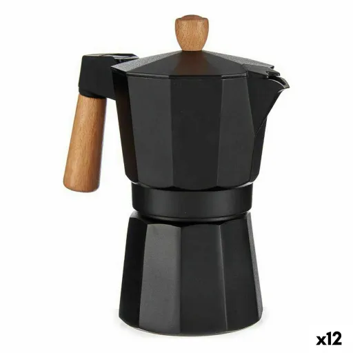 Cafeteira Italiana A611BQ-6 T Castanho Preto Madeira Alumínio 300 ml (12 Unidades)