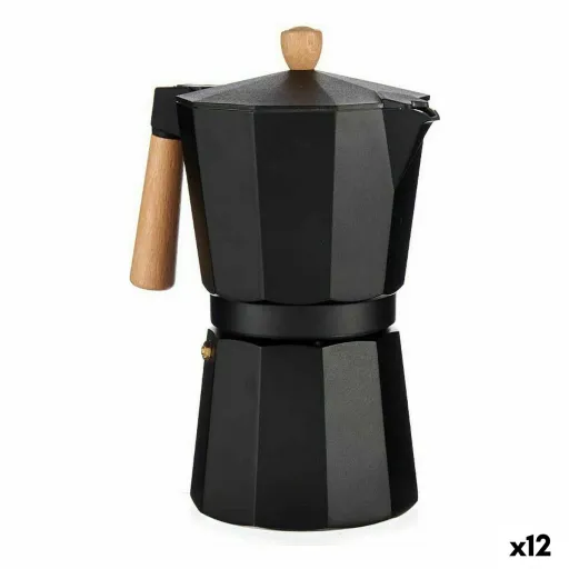 Cafeteira Italiana A611BQ-12 T Castanho Preto Madeira Alumínio 650 ml (12 Unidades)