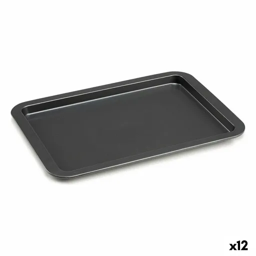 Bandeja para Forno Cinzento Metal 25,3 x 2 x 37 cm (12 Unidades)