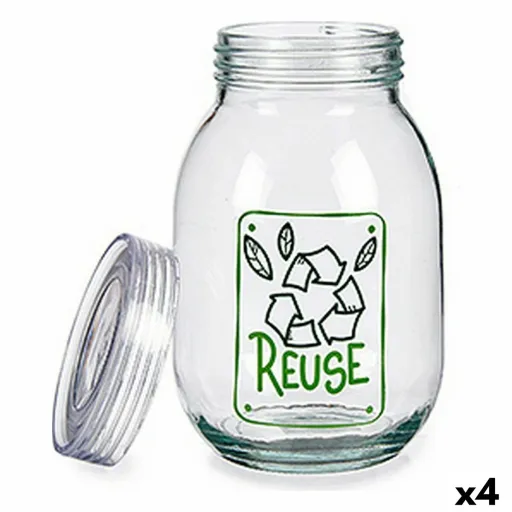 Bote Reuse Vidro Transparente 1,8 L 13 x 20,8 x 13 cm (4 Unidades)