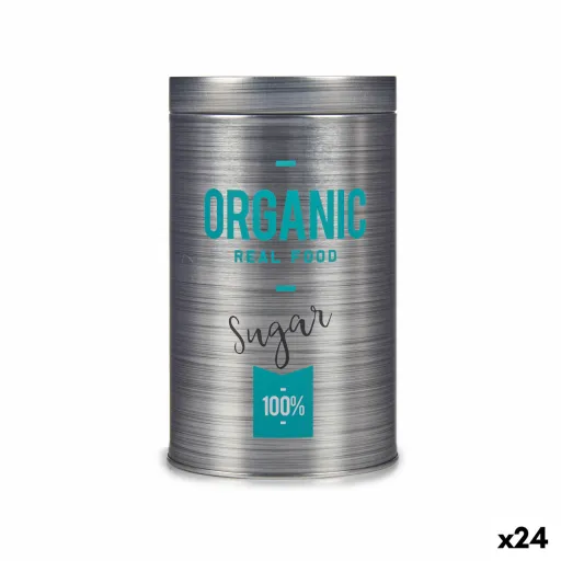 Açucareiro Organic Cinzento Folha de Flandres 10,4 x 18,2 x 10,4 cm Açúcar (24 Unidades)