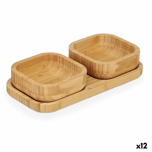 Conjunto para Aperitivos Castanho Bambu (12 Unidades)