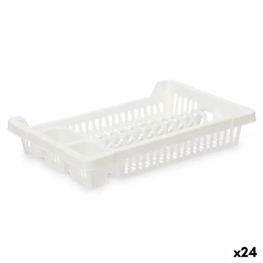 Escorredor de Louça Branco Plástico 42,5 x 7 x 29,5 cm (24 Unidades)