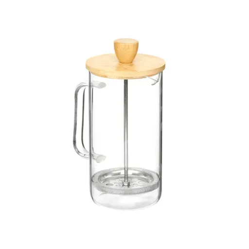 Bule 600 ml Natural Bambu Vidro de Borosilicato