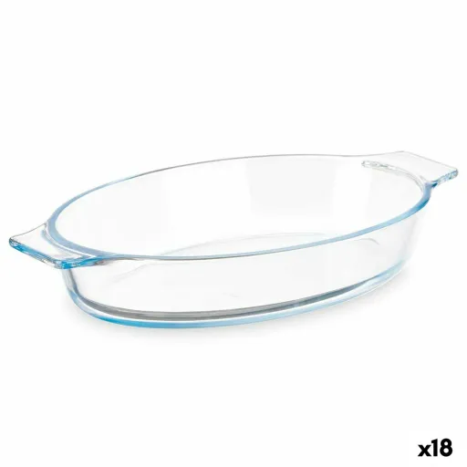 Recipiente de Cozinha Com Pegas Transparente Vidro de Borosilicato 800 ml 27 x 4,5 x 15,8 cm (18 Unidades)