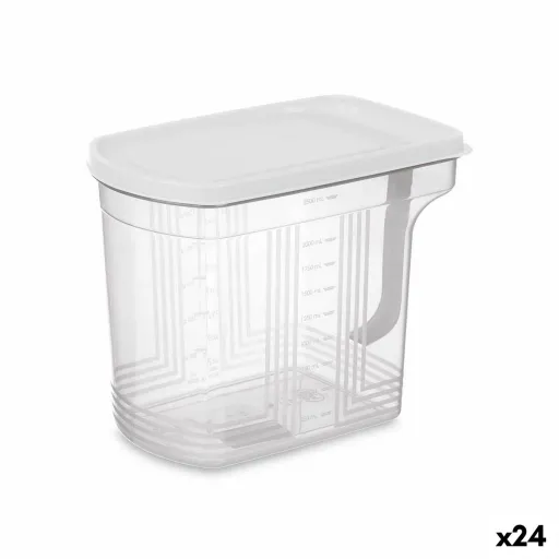 Organizador para Frigorífico Cinzento Transparente Plástico 2,5 L 20,5 x 17 x 13 cm (24 Unidades)