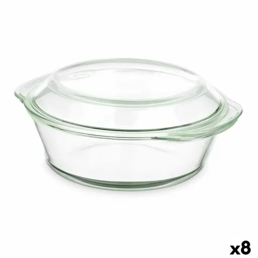 Caçarola com Tampa Transparente Vidro de Borosilicato 2 L (8 Unidades)