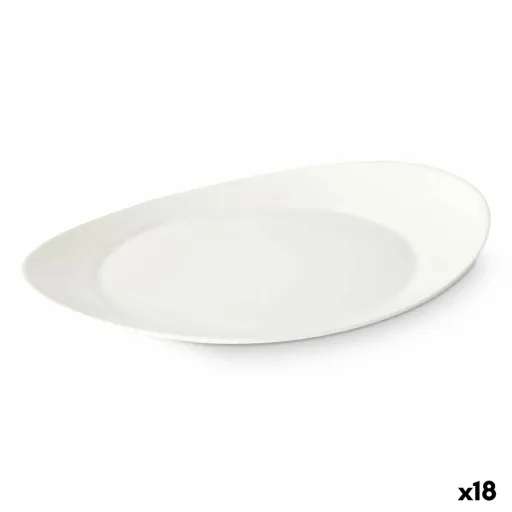 Prato de Jantar Branco Vidro 30,5 x 3 x 26 cm (18 Unidades)