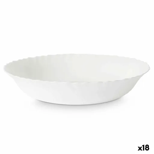 Saladeira Branco Vidro 27,5 x 5,5 x 27,5 cm (18 Unidades)