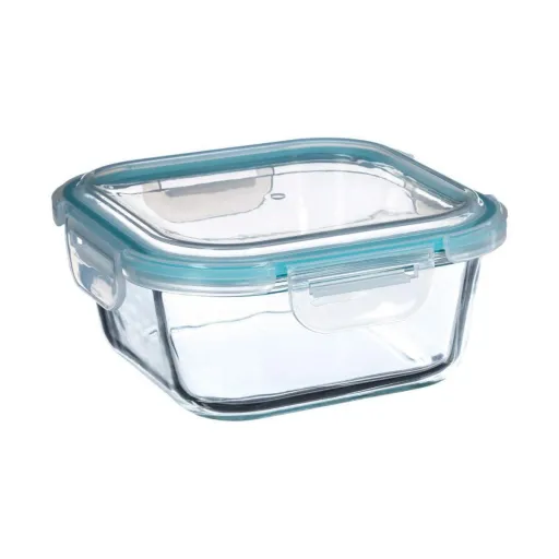 Lancheira 5five Simply Smart Azul Transparente Cristal 800 ml 16 x 16 x 7,5 cm