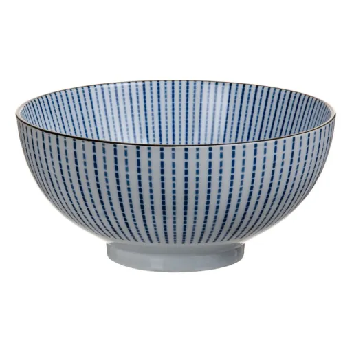 Saladeira 20 x 20 x 9,5 cm Porcelana Azul Branco