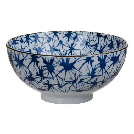 Saladeira 20 x 20 x 9,5 cm Porcelana Azul Branco